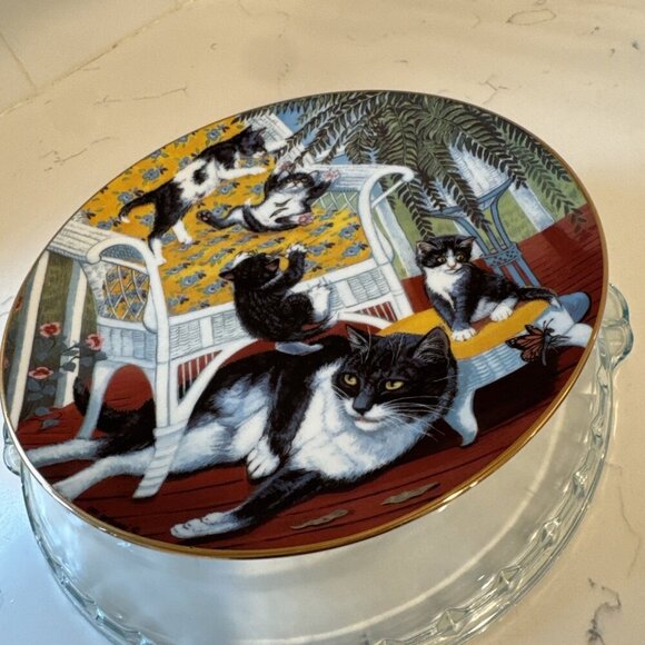 Country Kitties Series By Gre Gerardi “Just For The Fern Of It” Collectors Plate - Picture 4 of 16